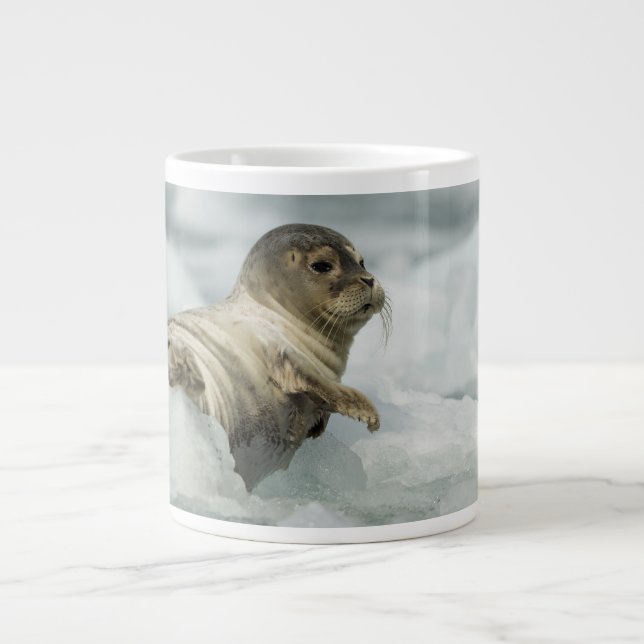 Söt baby-säl jumbo mugg (Framsidan)