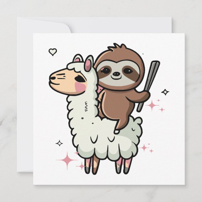 Söt baby sengångare och lama  (Framsida)
