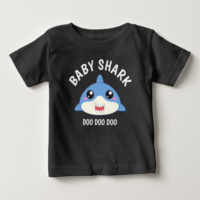 Söt Baby Shark  T Shirt (Framsida)