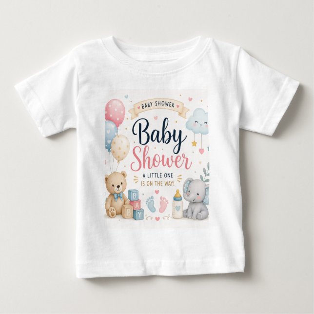 Söt baby shower firande t shirt (Framsida)