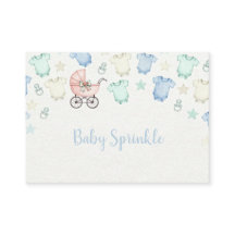 Söt Baby Shower Inbjudan Pastell Färgad Barnkläder