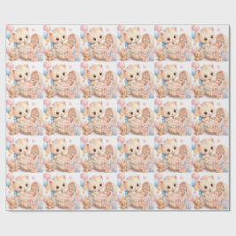 Söt Baby Shower-inslagspapper | Tumble Watercolo Presentpapper