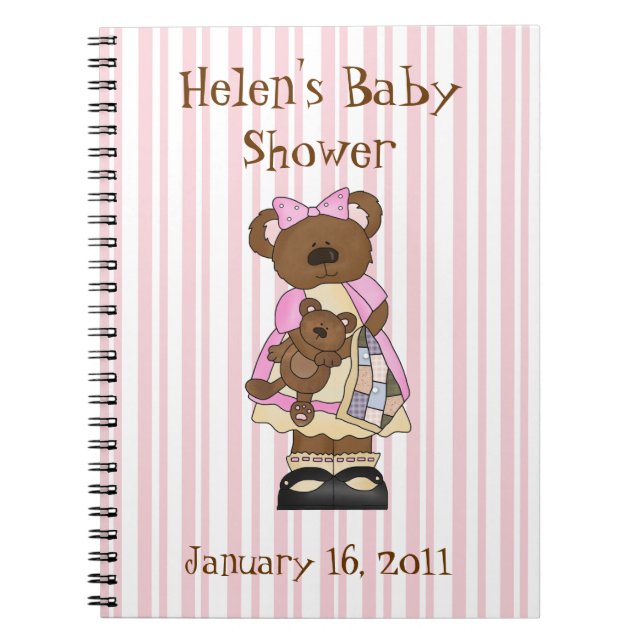 Söt baby showeranteckningsbok anteckningsbok (Framsidan)