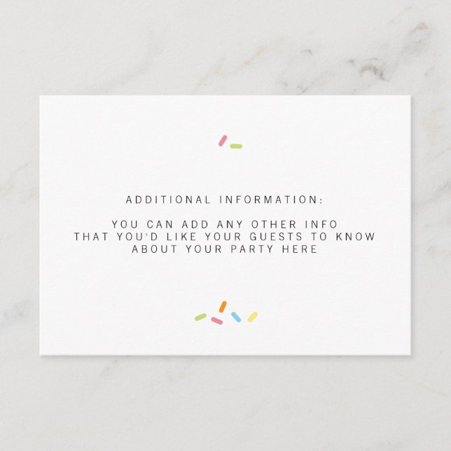 Söt Baby Sprinkle-infoga Tilläggskort (Framsida)