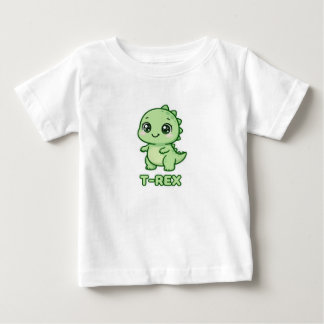 Söt Baby T-Rex Dinosaurie Chibi Illustration T Shirt