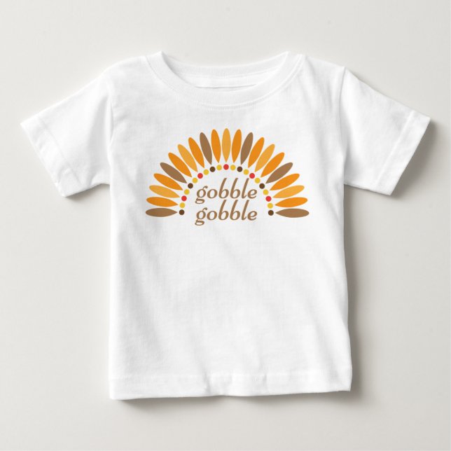 Söt baby Thanksgiving T Shirt (Framsida)
