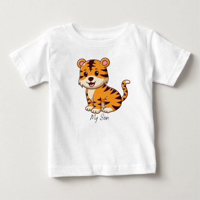 Söt baby-tiger t shirt (Framsida)