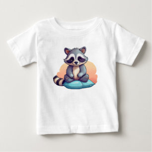 Söt baby-tvättbjörn – söta tecknade t-shirts