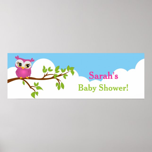 Söt Baby Uggla Flickans babyskanner i Poster (Framsidan)