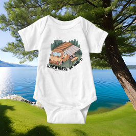 Söt baby unisex camper t shirt