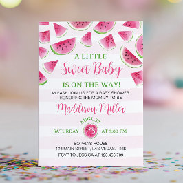 Söt Baby Watermelon Rosa Bebis Shower Inbjudningar
