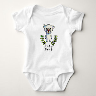 Söt babybjörnillustration tee