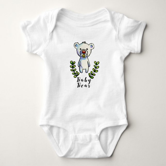 Söt babybjörnillustration tee (Framsida)
