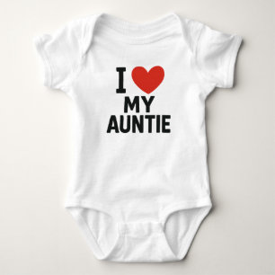 Söt babybody med "Jag älskar min moster"-hjärta T Shirt