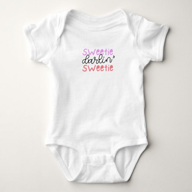 Söt babybody med söt text t shirt (Framsida)