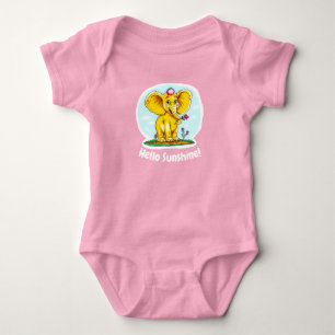 Söt babybodysuit – Hello Sunshine & Elefant T Shirt