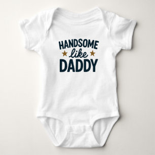 Söt babybodysuit med pappahumor t shirt
