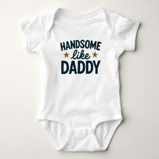 Söt babybodysuit med pappahumor t shirt