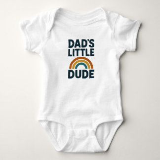 Söt babybodysuit med "Pappas lilla kille" T Shirt