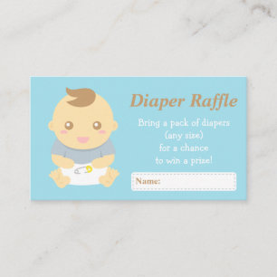 Söt babyboy shower grå blöja lotter Tombola Biljet Tilläggskort