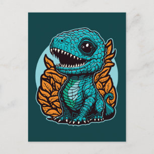Söt Babydinosaurie Vykort