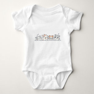 Söt Babydräkt med Kattvänner T Shirt
