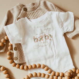 Söt babydusch i flicka guld brev t shirt