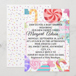 Söt babydusch inbjudningar