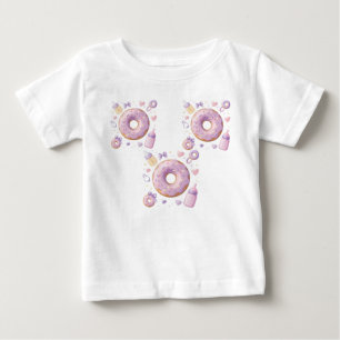 Söt Babyflicka Donut T Shirt