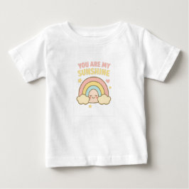 Söt Babyflicka – Pastell Regnbågscharm T Shirt