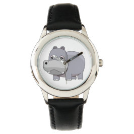 Söt babyflodhäst armbandsur
