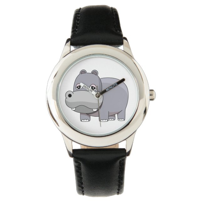 Söt babyflodhäst armbandsur (Framsida)