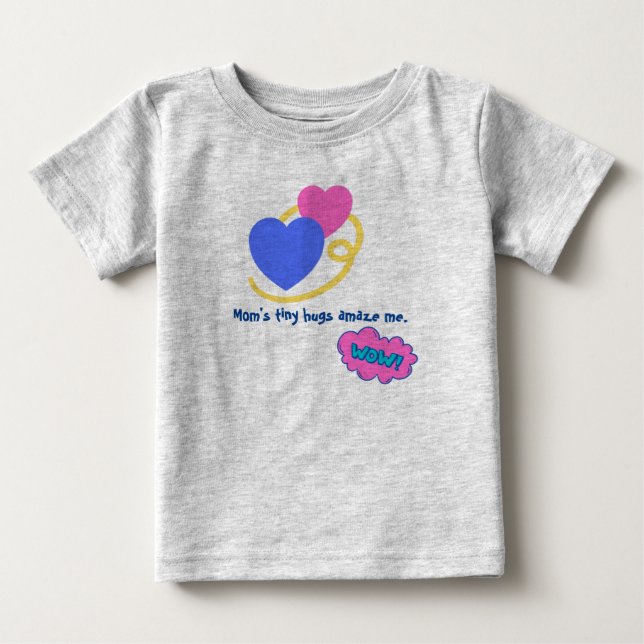  Söt babygrå  T Shirt (Framsida)