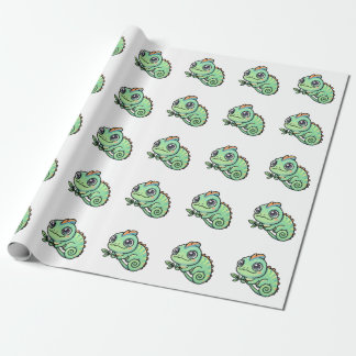 Söt babygrön kameleont Presentpapper