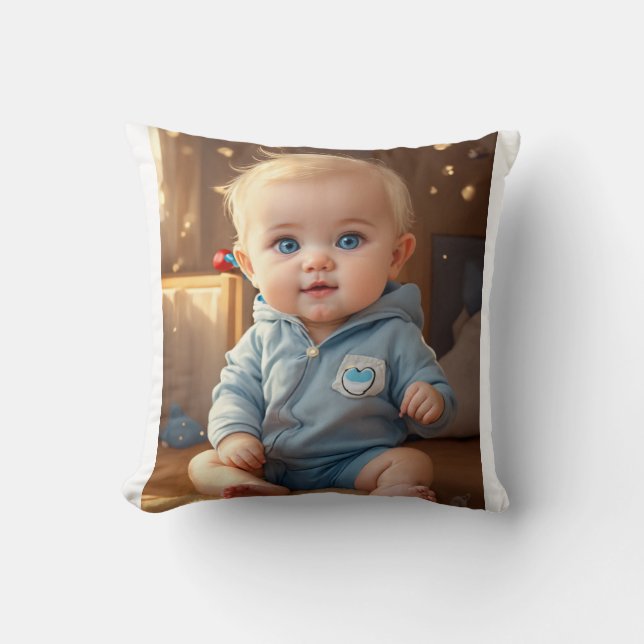 Söt babylogotyp kudde – förtjusande barnkammare &  (Framsida)
