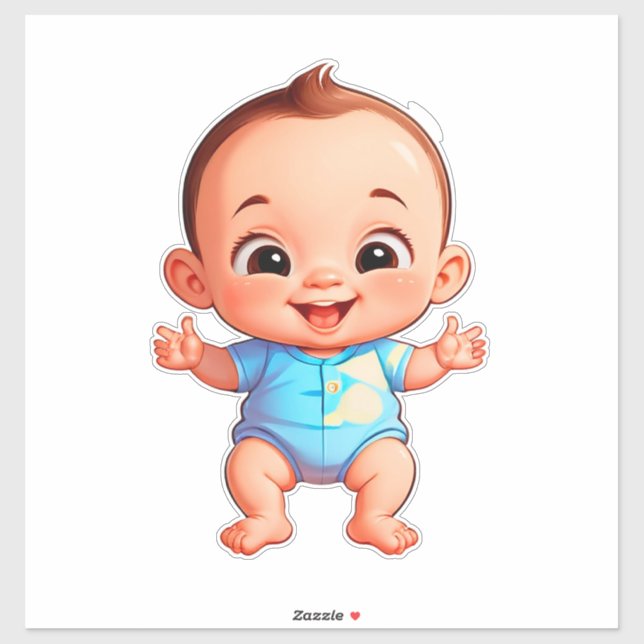 Söt Babypojke Klistermärken (Ark)
