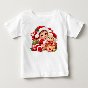 Söt babys första jul-t-shirt t shirt