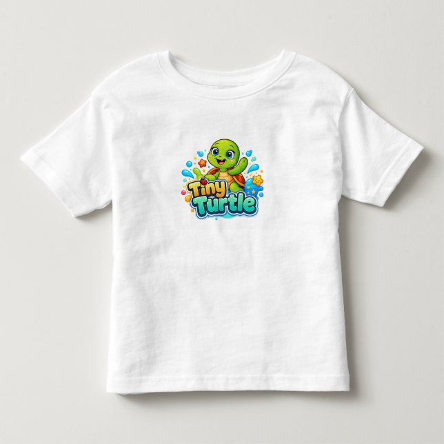 Söt Babysköldpadda T Shirt (Framsida)