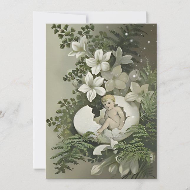 Söt babyskor inbjudningar (Framsida)