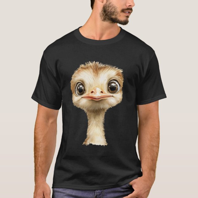 Söt babystruts Whimsical Safari Barn T Shirt (Framsida)