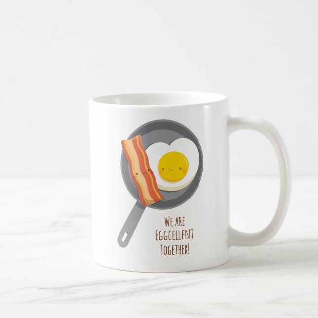 Söt Bacon och Ägg Äggig Kärlek Punska Mugg (Höger)