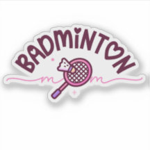 Söt Badminton-Mamma Klistermärke