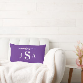 Söt bågrand Anpassad monogram kastkudde Lumbarkudde