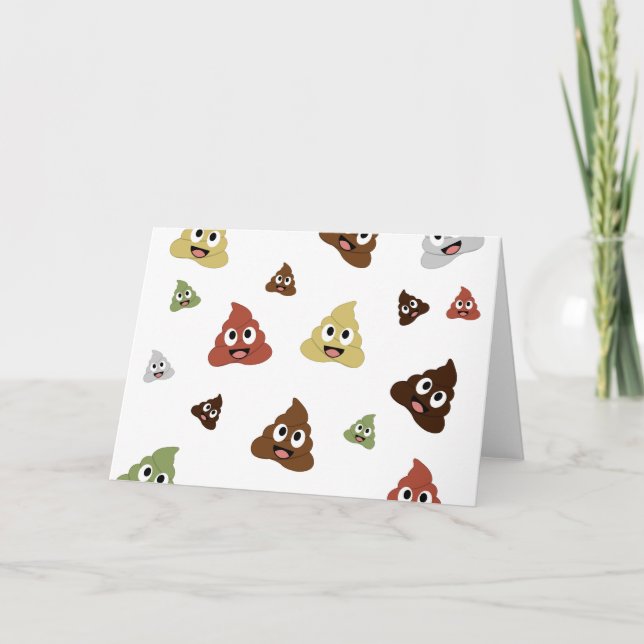 Söt Bajs-emoji roliga presentidéer Kort (Framsida)