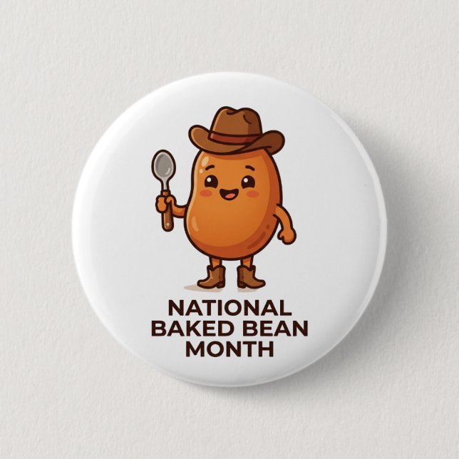 Söt Baked Bean Cowboy Knapp (Framsida)