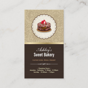 Söt bakeri Boutique - Konsumtion av chokladbakverk Visitkort
