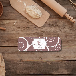 Söt bakeributik Anpassningsbar Cakes Chocolates De Namnbricka