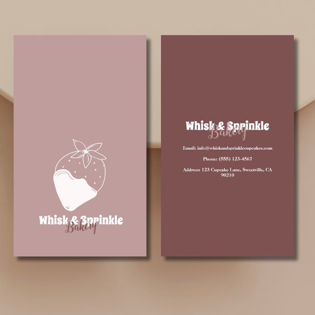 Söt bakeributik Anpassningsbar Cakes Chocolates De Visitkort (Skapare uppladdad)