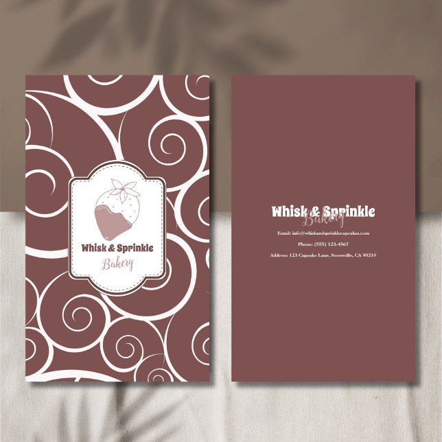 Söt bakeributik Anpassningsbar Cakes Chocolates De Visitkort (Skapare uppladdad)