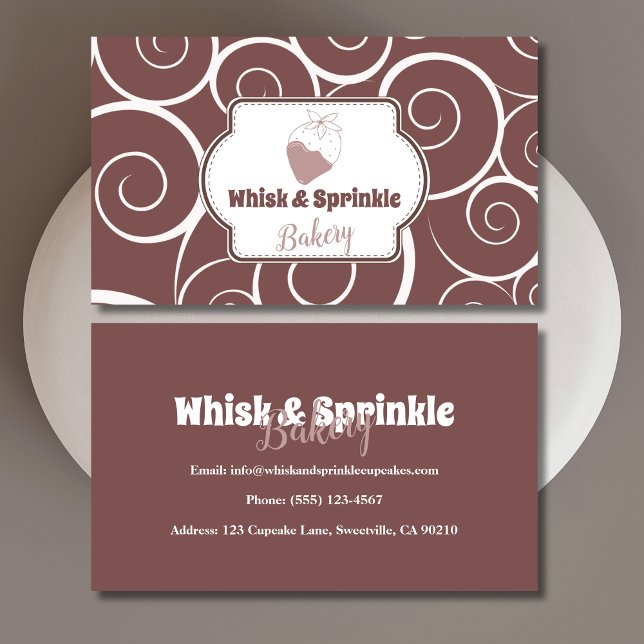 Söt bakeributik Anpassningsbar Cakes Chocolates De Visitkort (Skapare uppladdad)